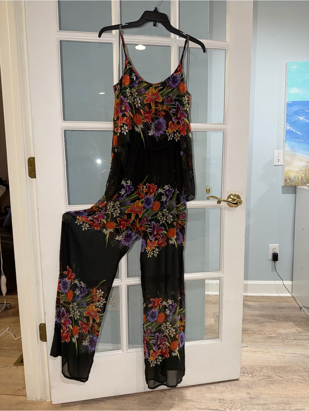 Muse Women's Floral Sleeveless  Jumpsuit Regular Size 8 M